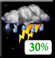Chance T-Storms. Chance for Measurable Precipitation 30%
